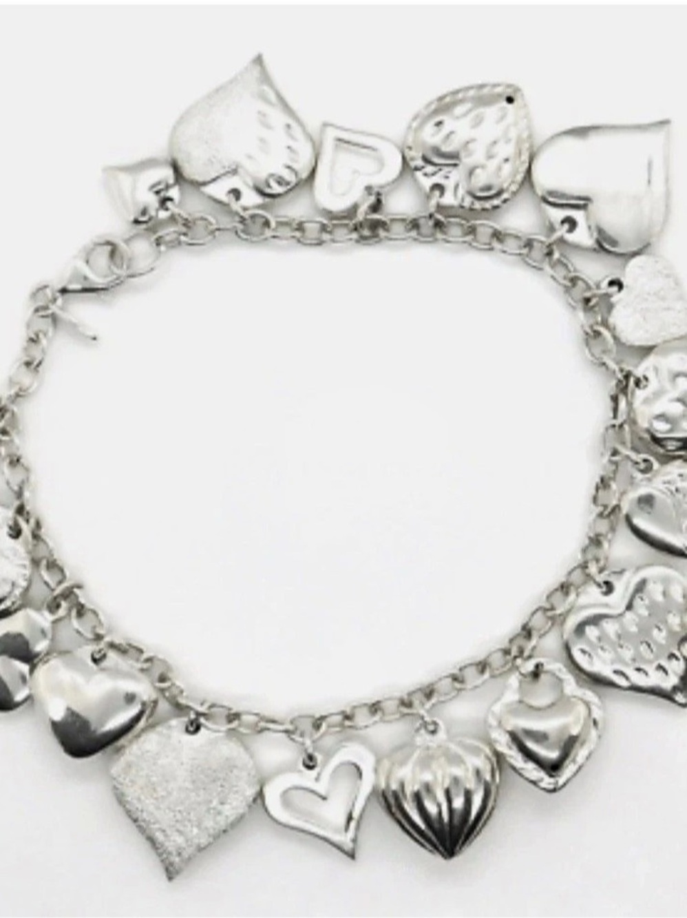 JCM MAURITIUS 925 Sterling silver heart bracelet